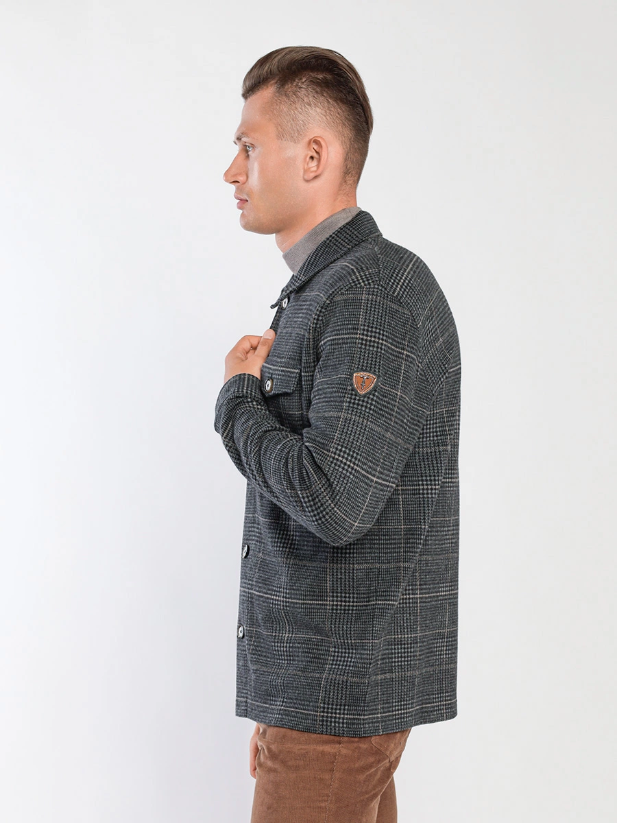 Рубашка свободного кроя в клетку